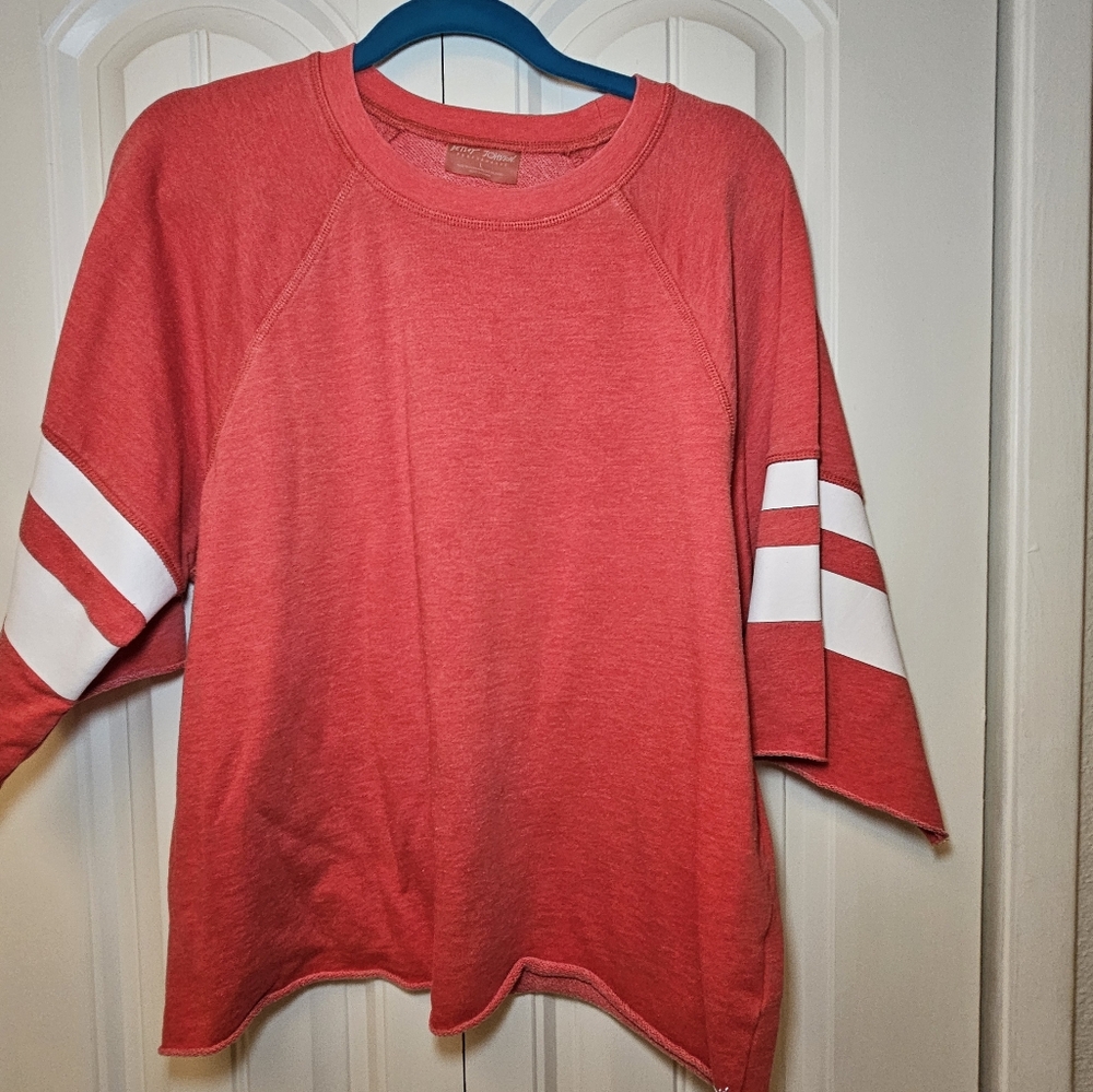 Betsey Johnson Red and White Varsity Sweatshirt